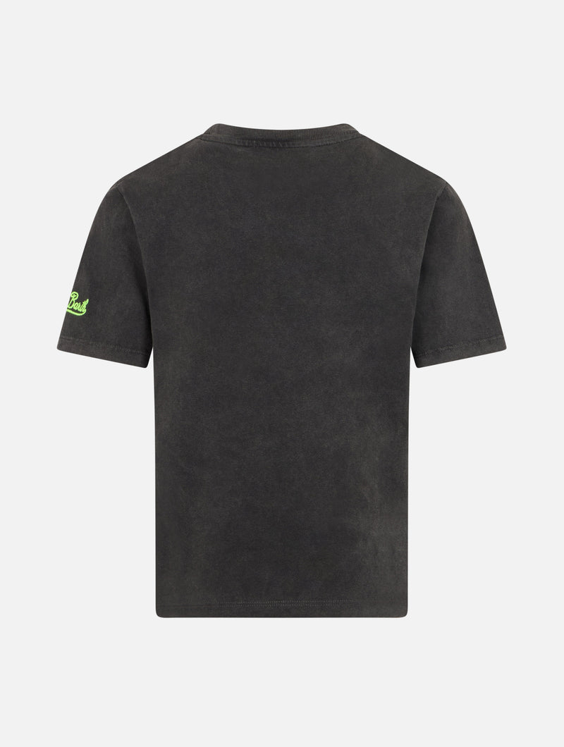 T-shirt da bambino in cotone nero Josh