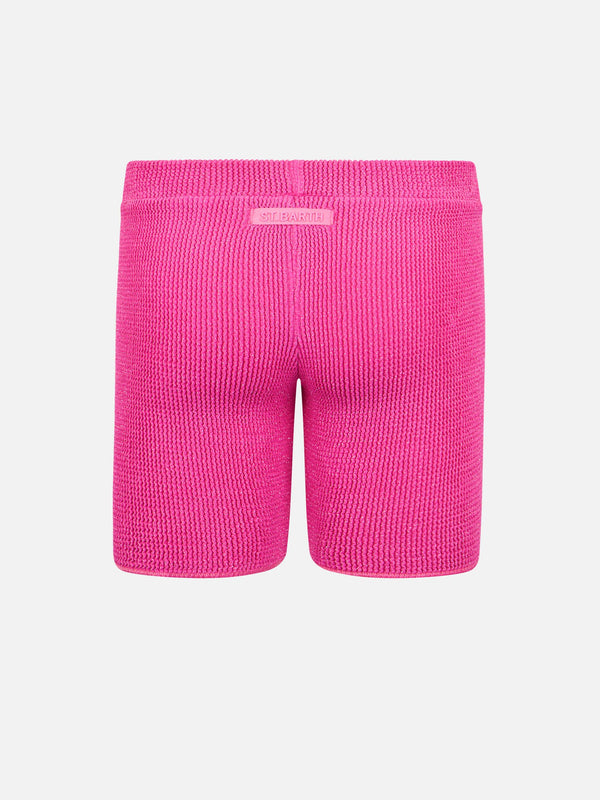 Girl pink crinkle shorts Kira W Jr