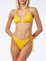 Gelber Triangel-Bikini für Damen