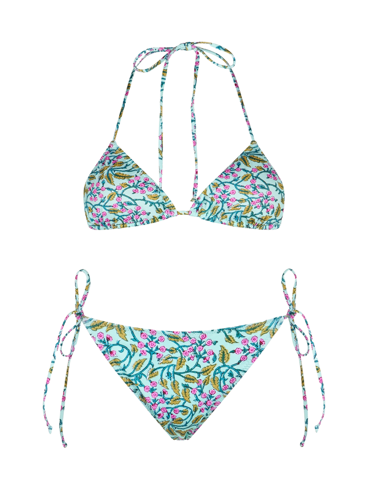 Woman radical flower triangle bikini Leah Marielle