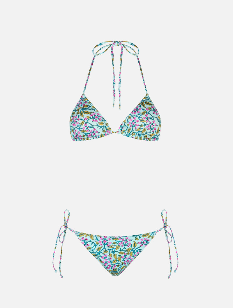 Woman radical flower triangle bikini Leah Marielle