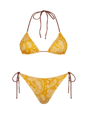 Damen-Triangel-Bikini mit Paisley-Print