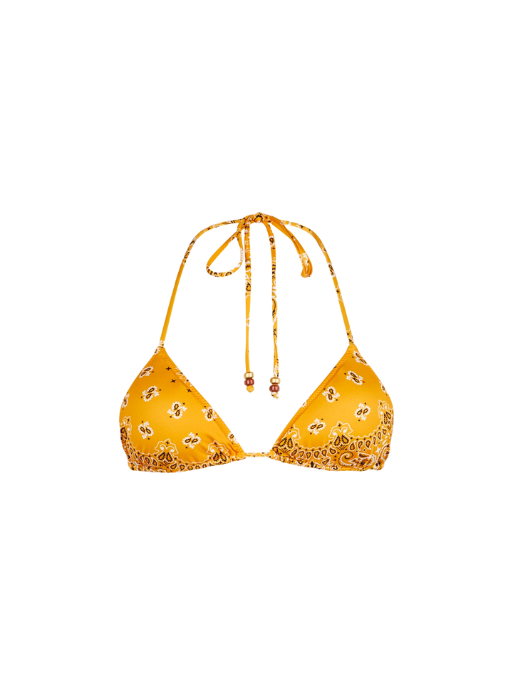 Woman triangle top swimsuit with bandanna print - MC2 Saint Barth