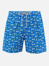 Man lightweight fabric swim-shorts Lighting Micro Fantasy with padel winner print