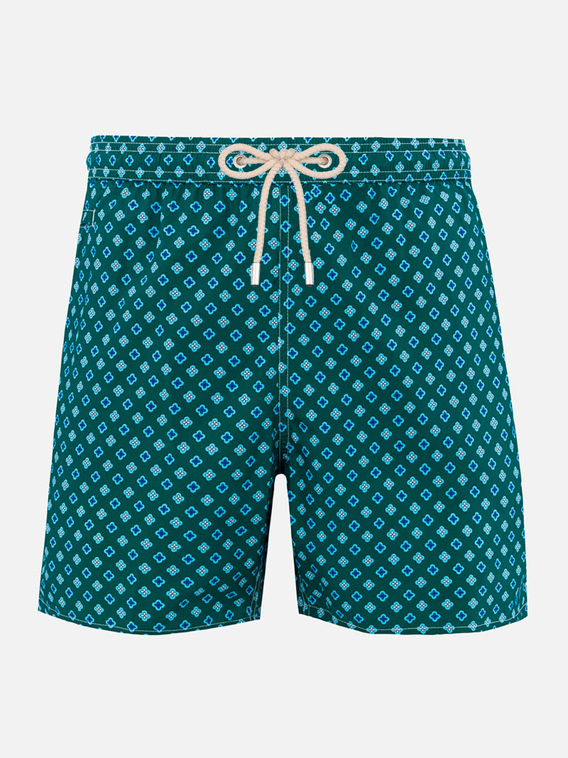 Herren-Badeshorts aus leichtem Stoff Lighting Micro Fantasy mit Krawatten-Print