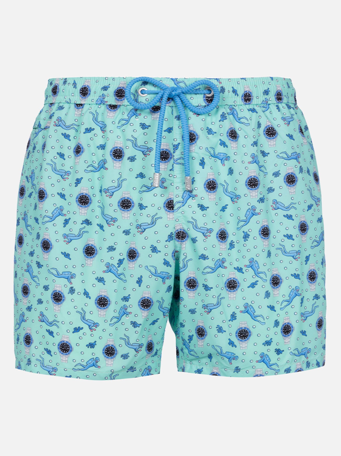 Herren-Badeshorts aus leichtem Stoff Lighting Micro Fantasy mit Uhrenaufdruck
