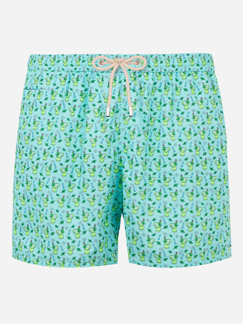 Man light fabric swim shorts with Mojito print - MC2 Saint Barth