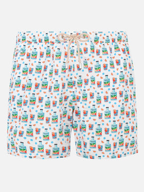 Costume da bagno da uomo in tessuto leggero con stampa Gin | PORTOFINO DRY GIN EDIZIONE SPECIALE