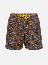 Boy lightweight fabric swimshorts with Roma print | AS ROMA SPECIAL EDITION