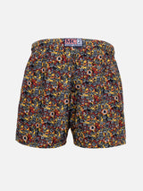 Boy lightweight fabric swimshorts with Roma print | AS ROMA SPECIAL EDITION