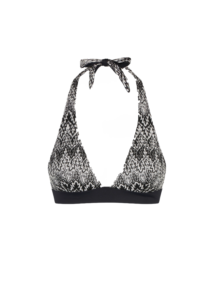 Woman knitted triangle top