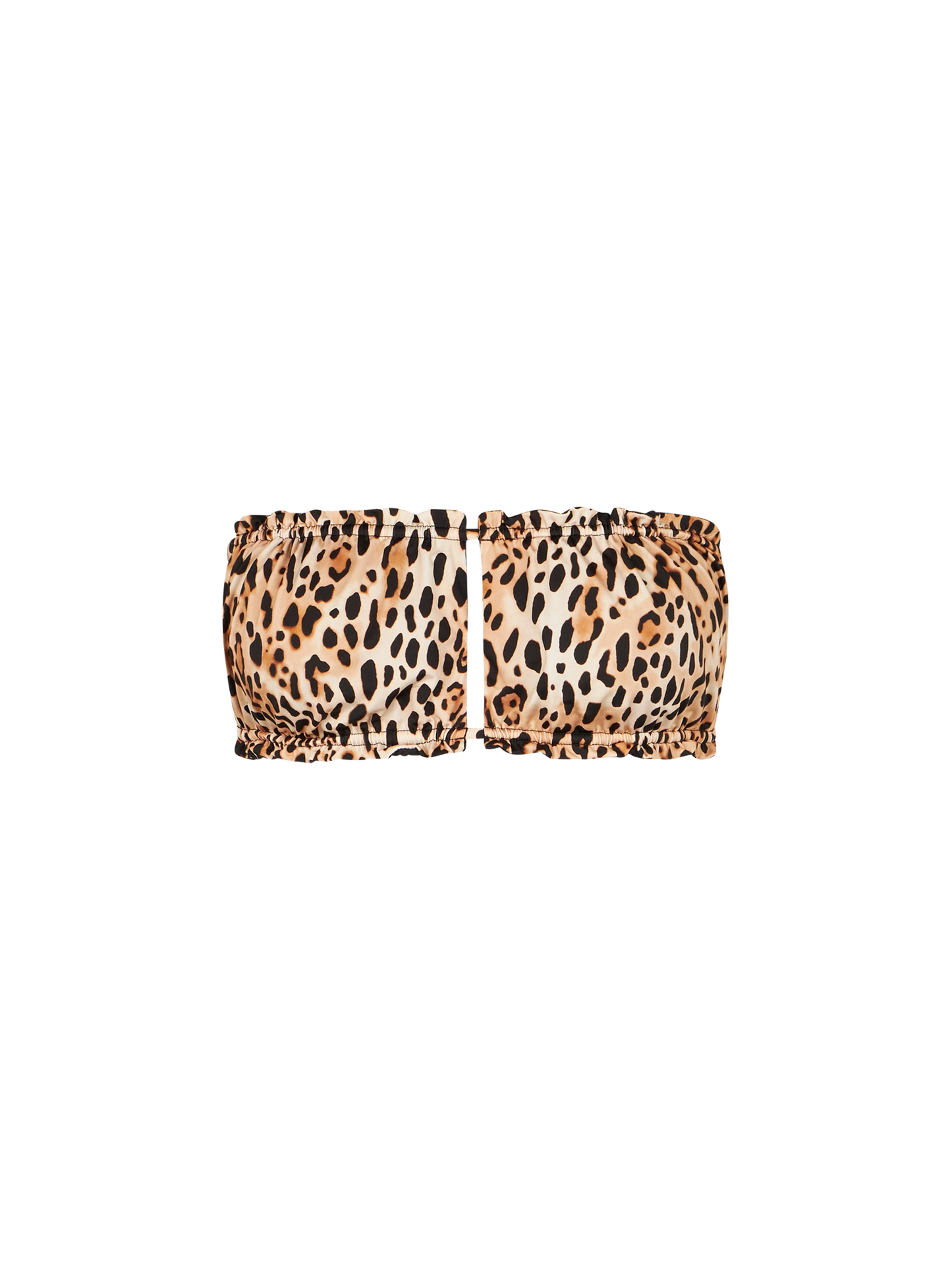 Bandeau-Badeanzug für Damen mit Leopardenmuster