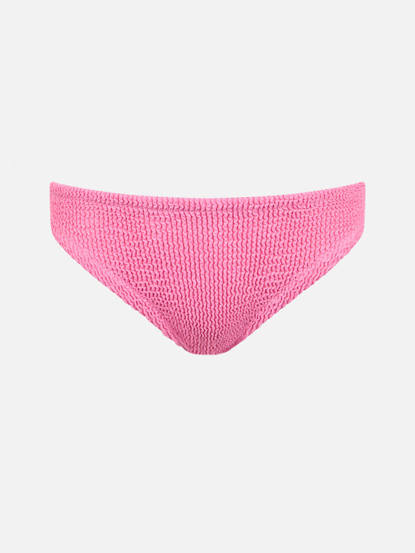 Girl pink crinkle swim briefs Madame with bow