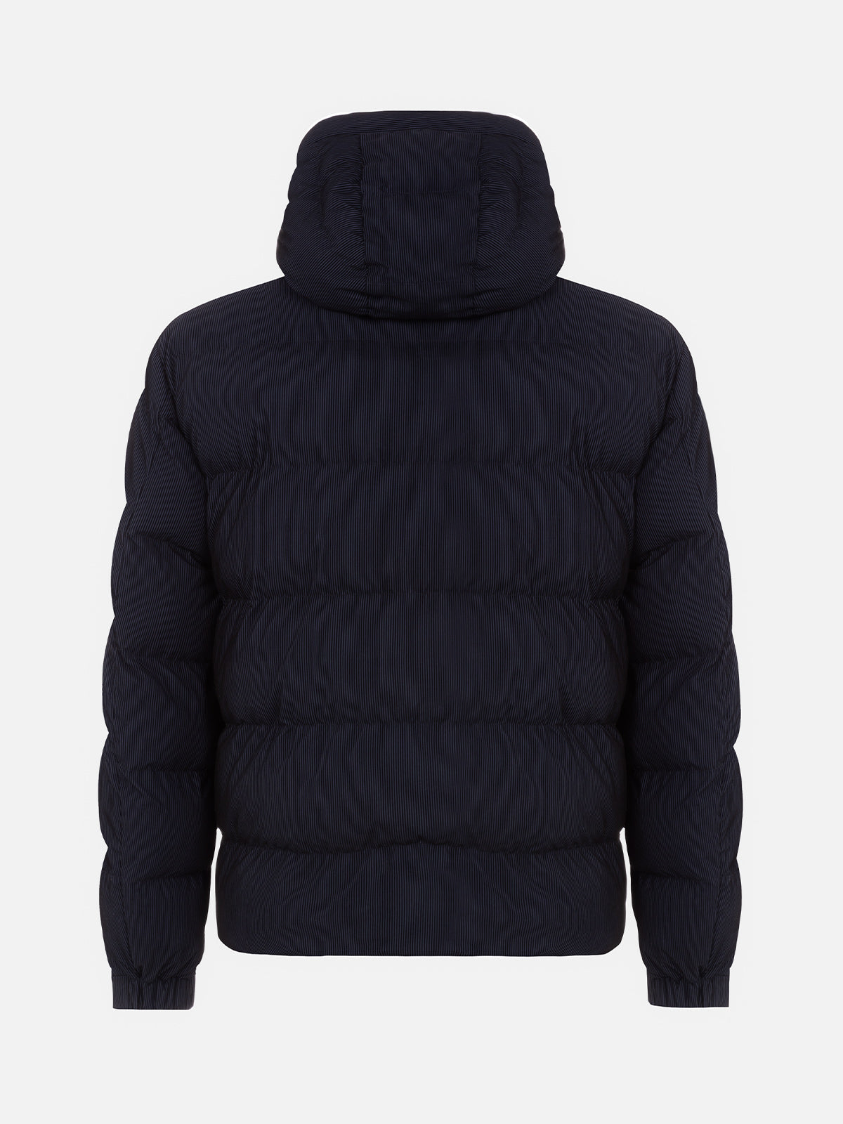 Marineblaue Pufferjacke in Cordoptik mit Kapuze für Herren von Maier