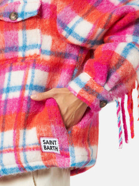 Giacca da donna overshirt con frange