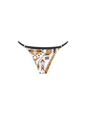 Woman cheeky swim briefs Jodene with aztech print