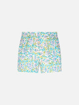 Woman cotton flower pull up shorts Meave