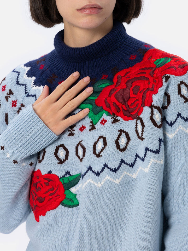 Damenpullover Meghan aus Kaschmirmischung mit nordischem Jacquard
