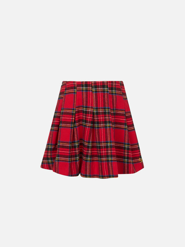 Mädchen-Flanellrock mit Tartan-Print