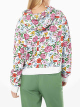 Cotton hoodie with flower print