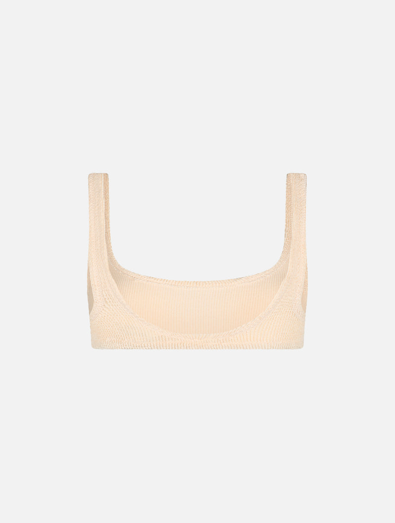 Bralette classica da donna beige crinkle Naima