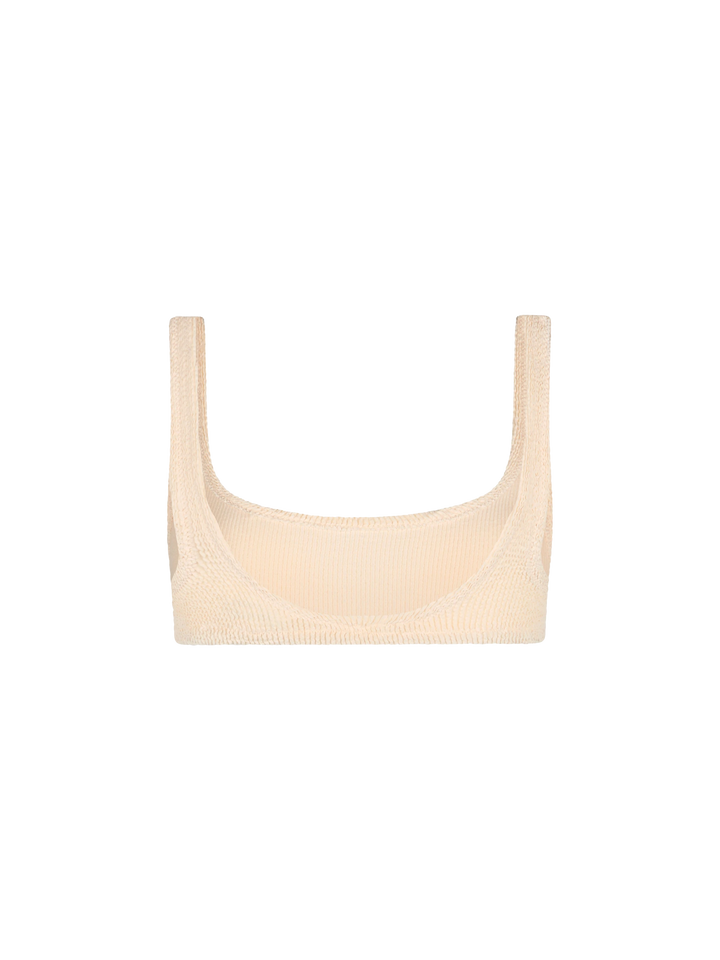 Woman beige classic crinkle bralette Naima