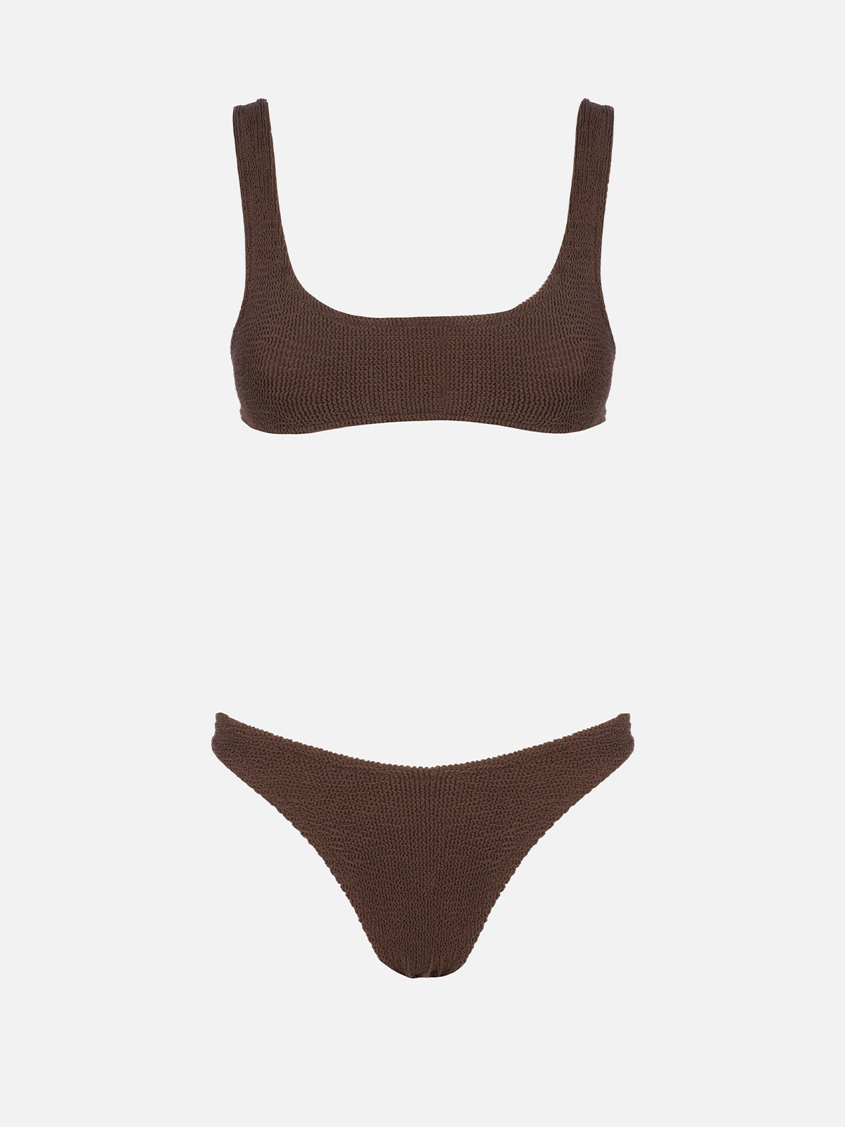 Bikini de bralette arrugado marrón de mujer Naima Elise 