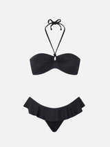 Bikini da donna a fascia colore nero