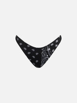 Slip da bagno da donna sgambato con stampa bandana nera