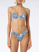 Bikini da donna a bralette con ferretto stampa paisley