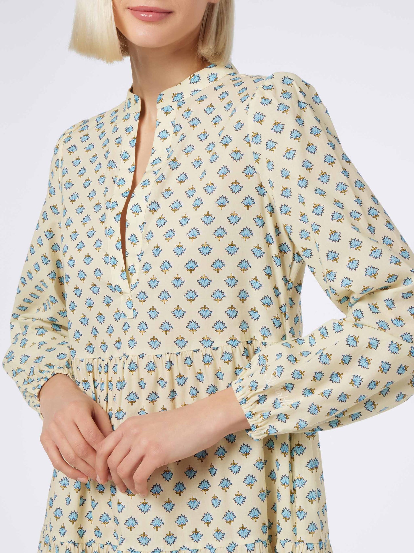 Woman cotton voile maxi dress Nadja