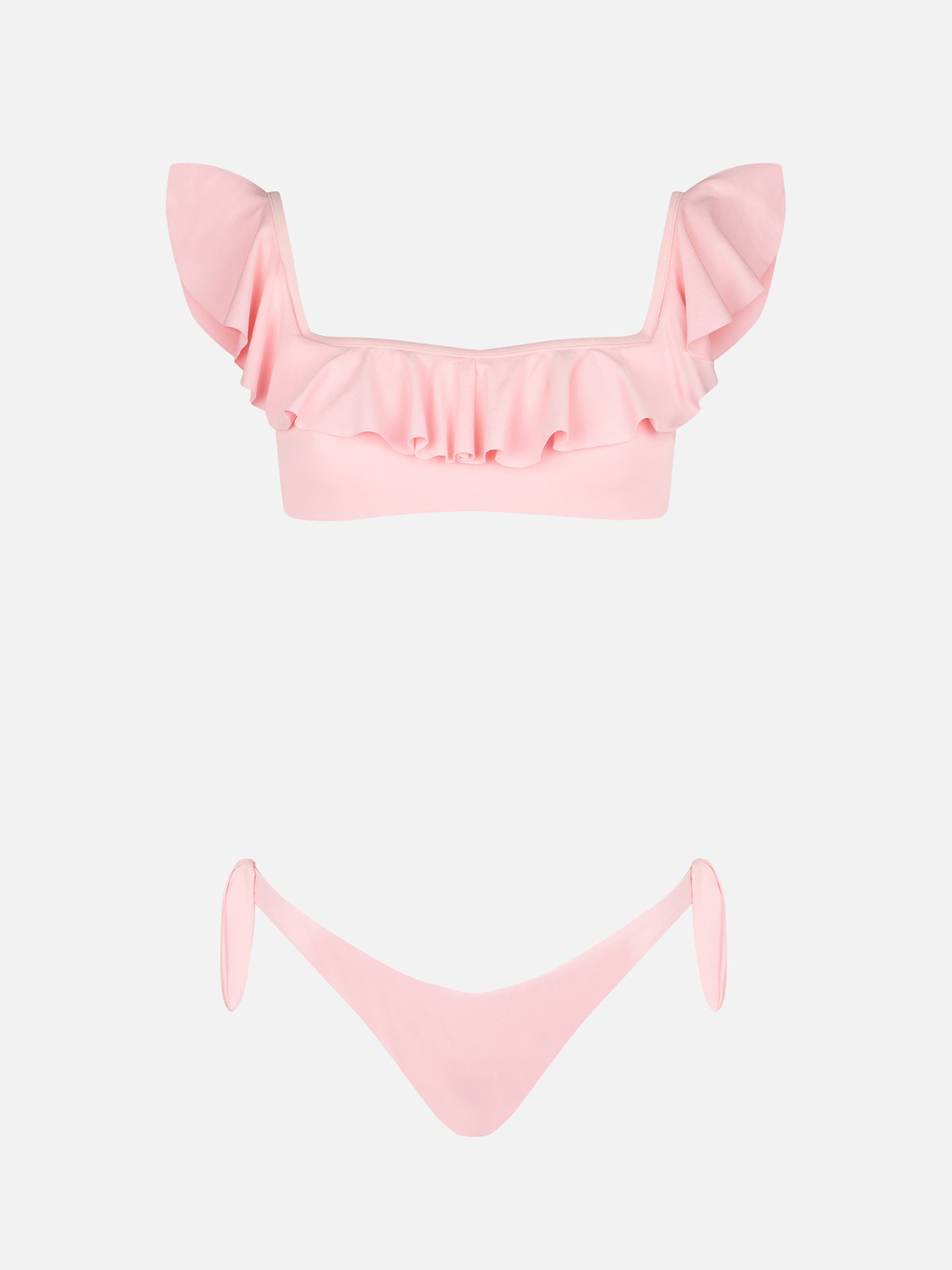 Off Shoulder  pink Bikini top