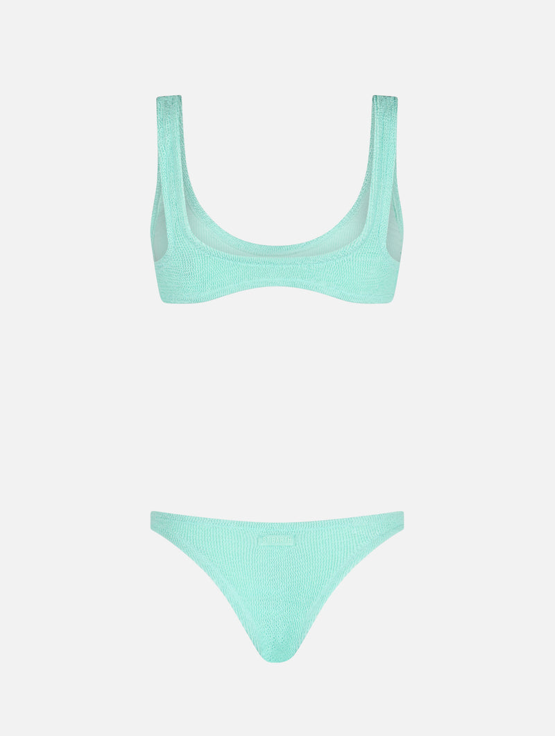 Bikini da donna crinkle verde salvia Pamy Naomi