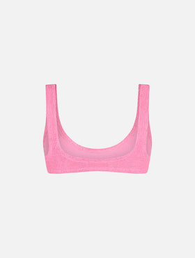 Damen-Bralette mit winzigem Crinkle-Motiv Pamy in Rosa