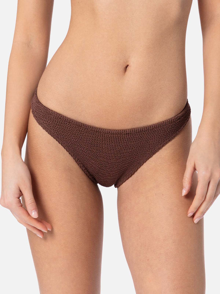 Bikini de bralette arrugado marrón de mujer Naima Elise 