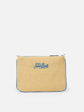 Parisienne-Strohclutch mit Portofino-Stickerei
