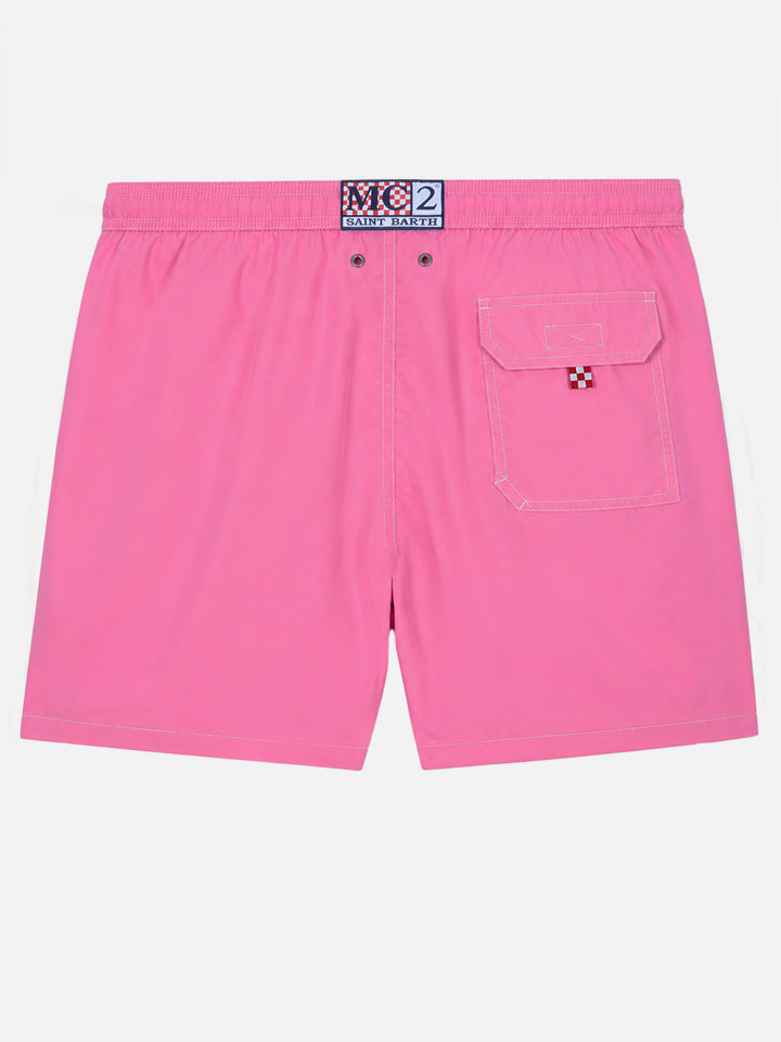Short de bain mi-long rose Patmos 