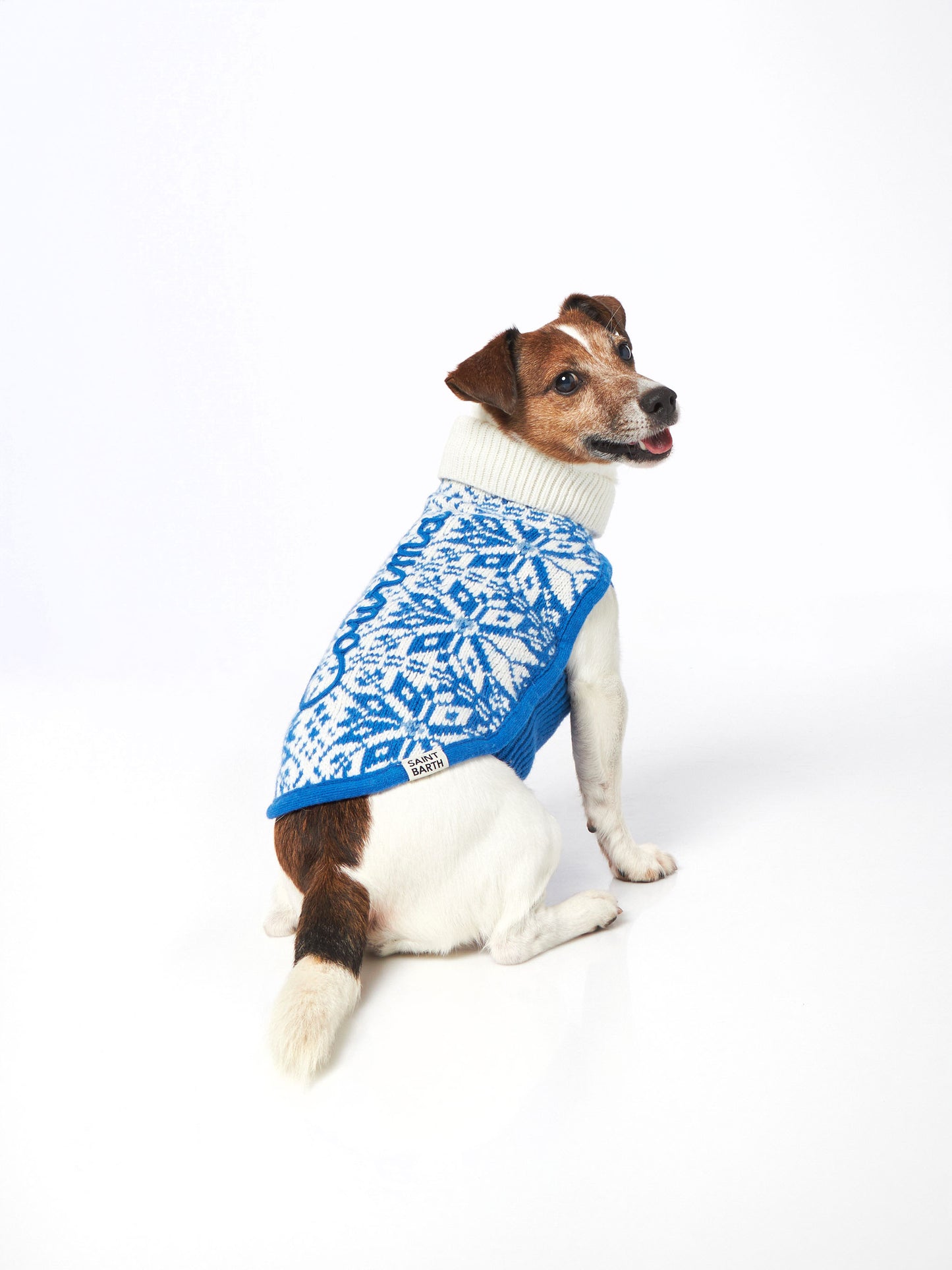 Dog sweater with nordic jacquard