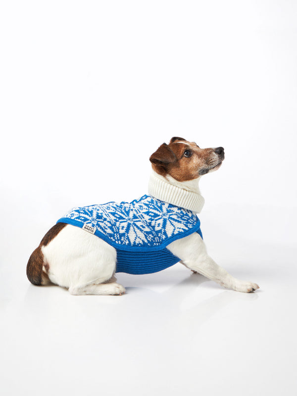 Dog sweater with Nordic print