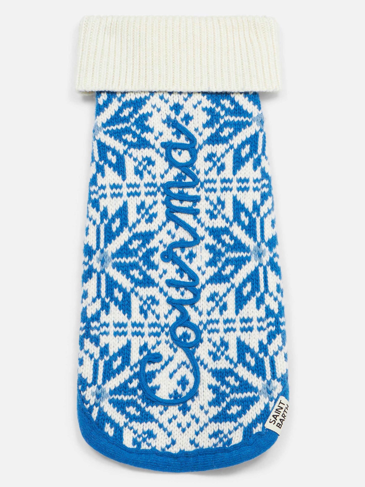 Dog sweater with nordic jacquard