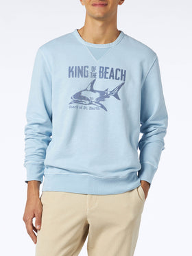 Felpa azzurra King of the beach