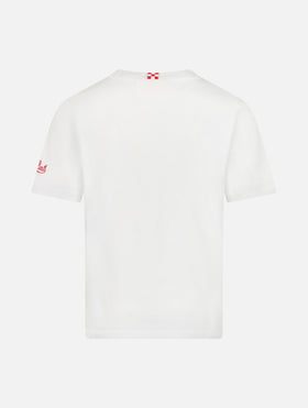 Boy cotton jersey t-shirt Portofino Jr with Forte dei Drammi embroidery  | INSULTI LUMINOSI SPECIAL EDITION
