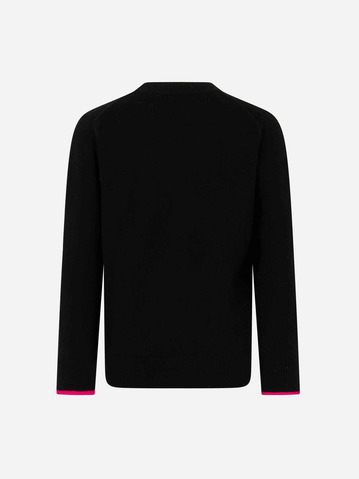Girl crewneck black sweater with Barbie jacquard | BARBIE SPECIAL EDITION