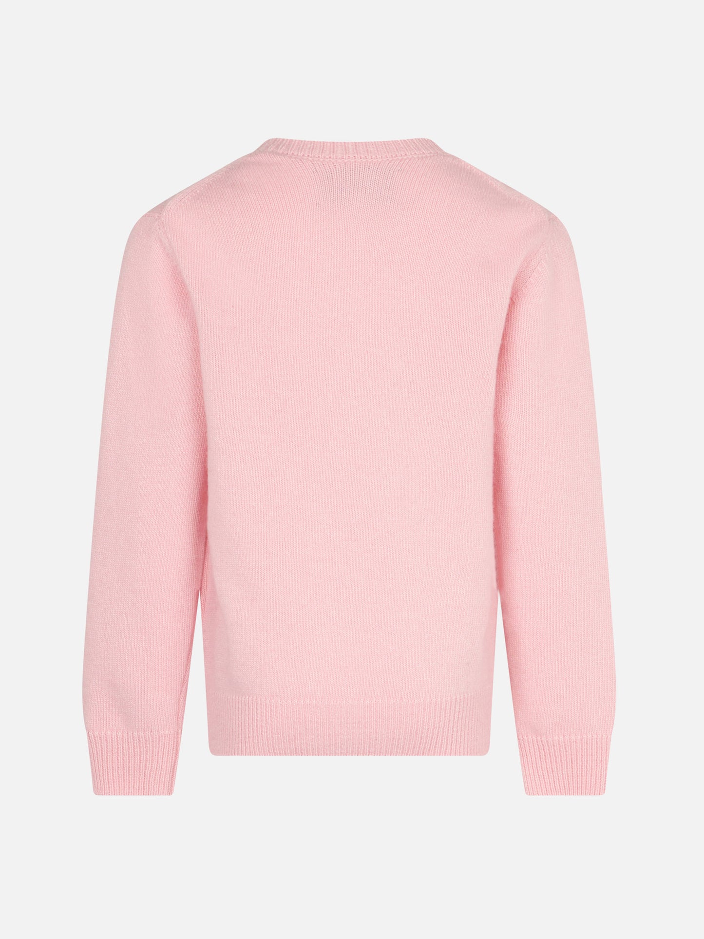 Girl crewneck pink sweater with Pink Panther Ancora Tu? Print | THE PINK PANTHER SPECIAL EDITION