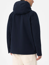 Man navy blue 3-layers hooded jacket Parson