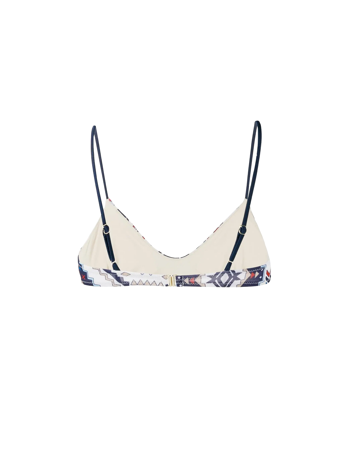Top bralette donna con stampa azteca glitterata