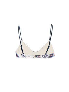 Top bralette donna con stampa azteca glitterata