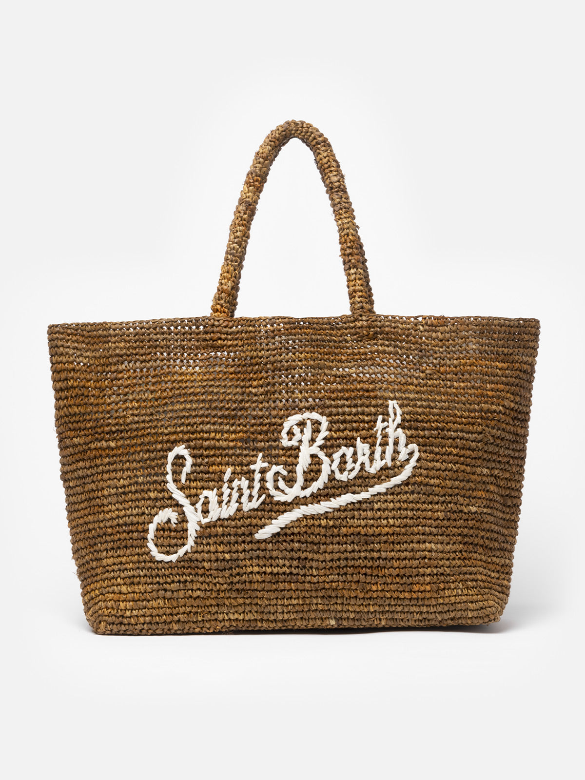 Brown Raffia Beach bag with cotton pouch - MC2 Saint Barth