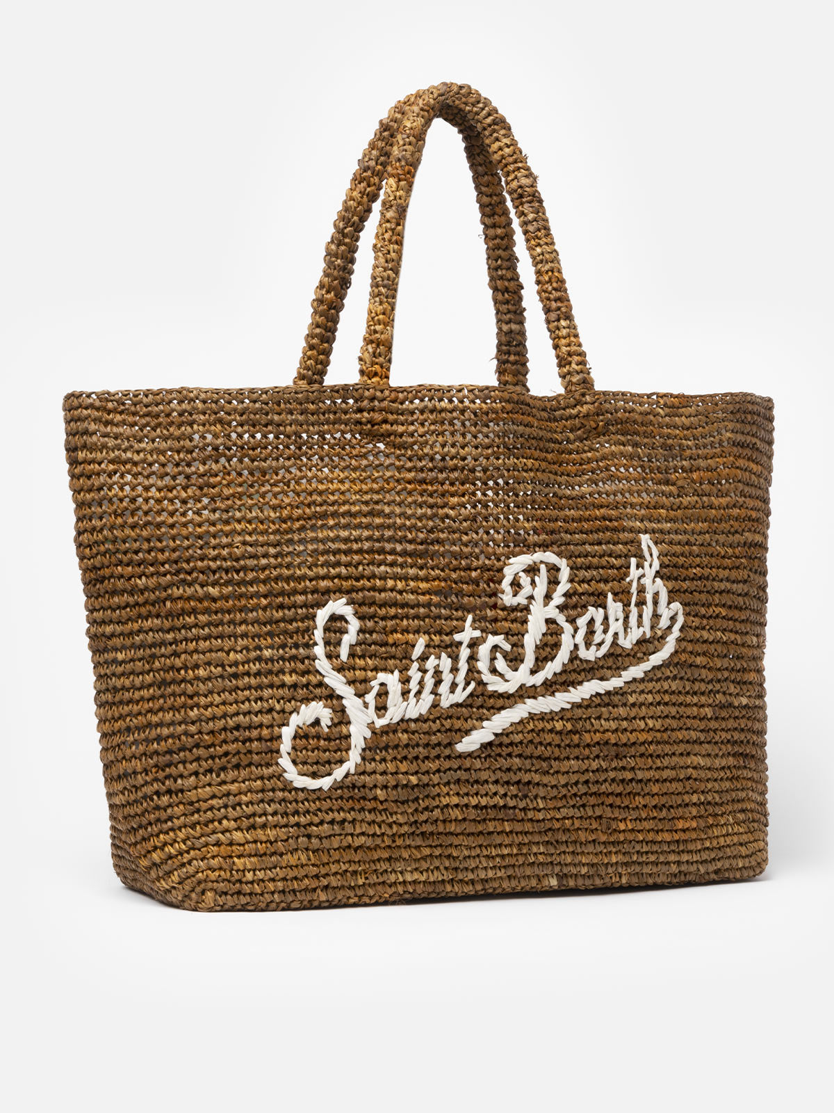 Brown Raffia Beach bag with cotton pouch - MC2 Saint Barth