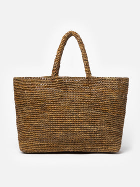 Brown Raffia Beach bag with cotton pouch - MC2 Saint Barth